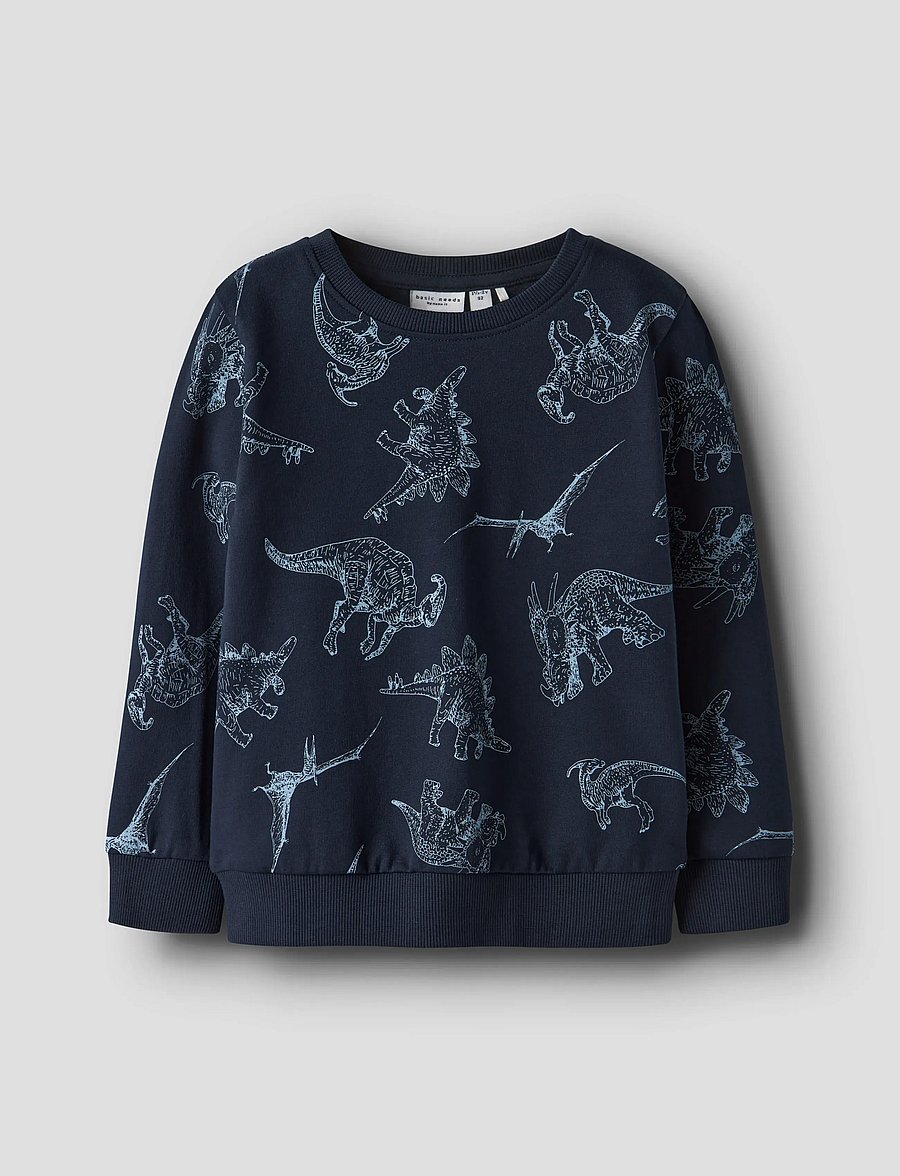 name it - NMMVARON LS AOP SWT UNB NOOS - sweatshirts - dark sapphire - 0