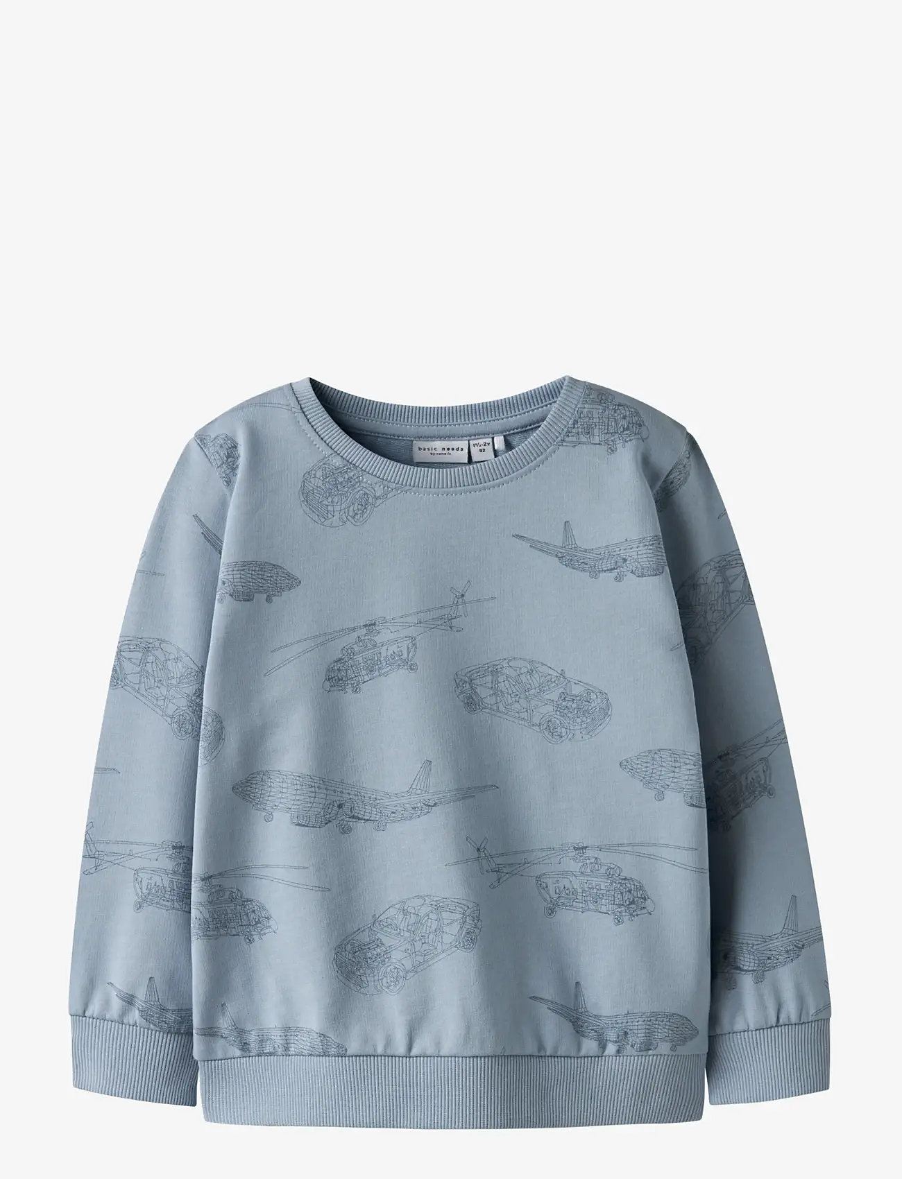 name it - NMMVARON LS AOP SWT UNB NOOS - sweatshirts - dusty blue - 1