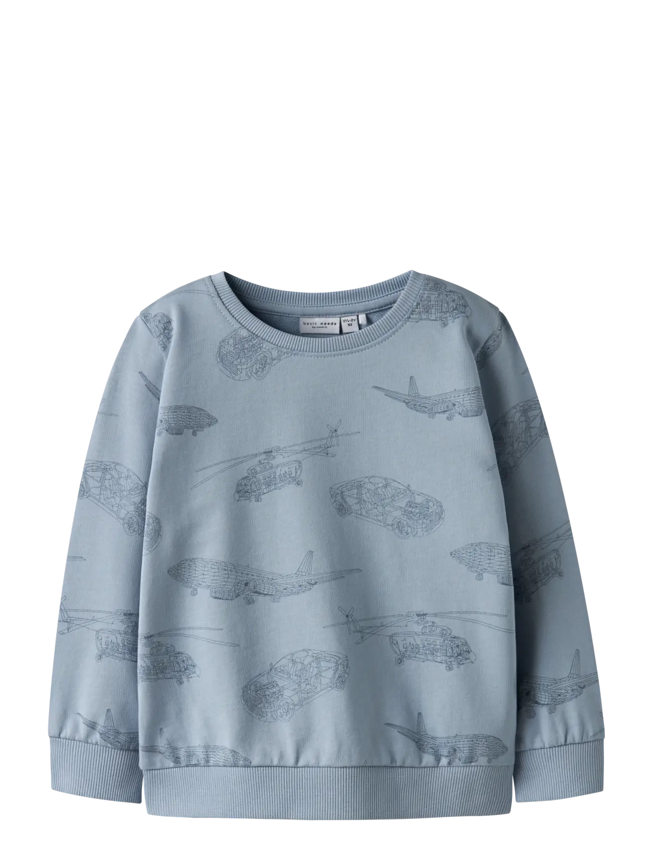 name it NMMVARON LS AOP SWT UNB NOOS - name it - DUSTY BLUE / blue