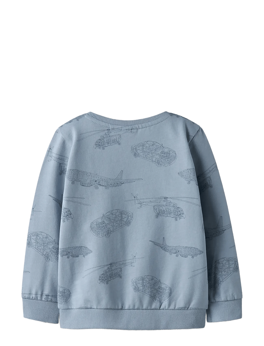 name it - NMMVARON LS AOP SWT UNB NOOS - sweatshirts - dusty blue - 2