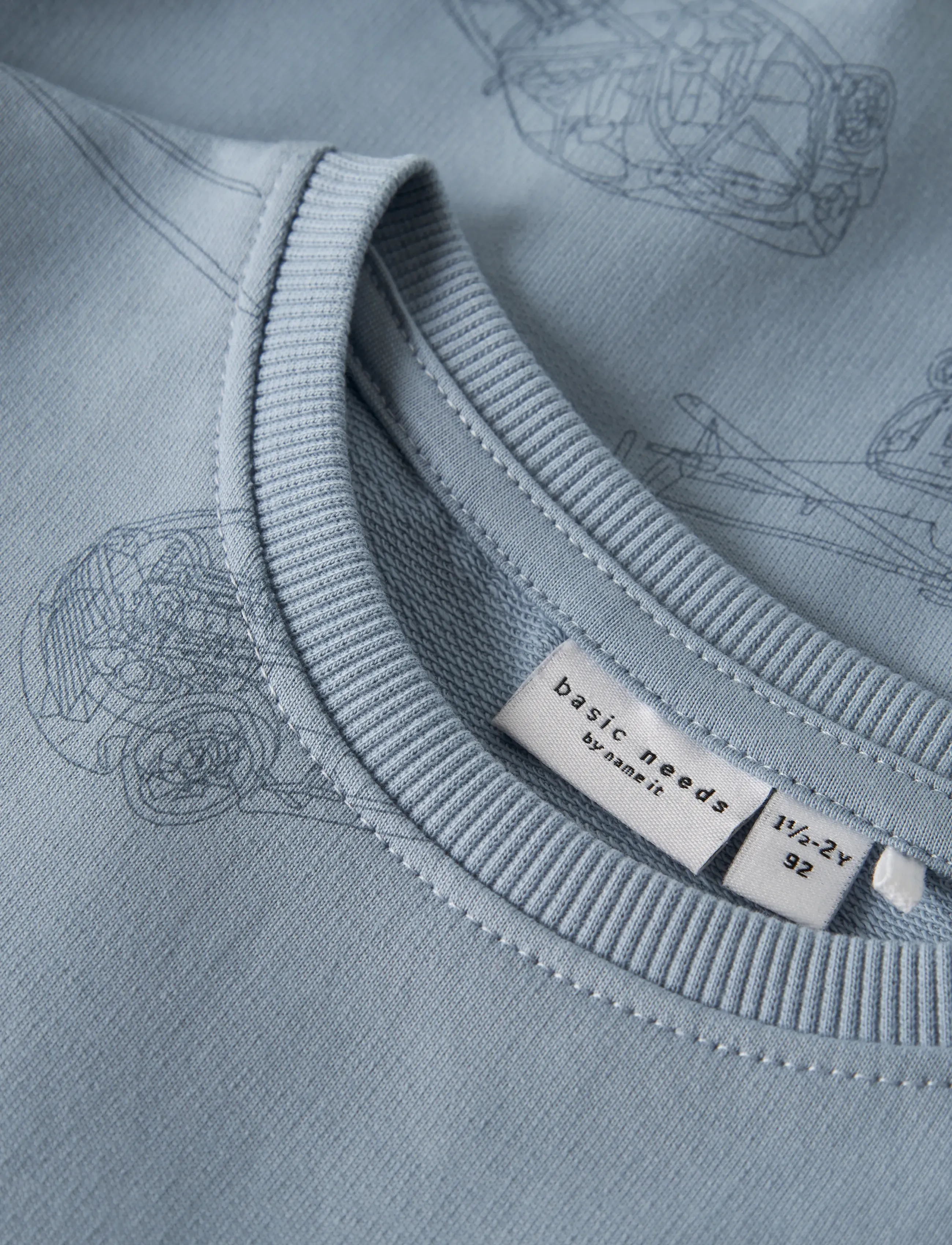 name it - NMMVARON LS AOP SWT UNB NOOS - sweatshirts - dusty blue - 3