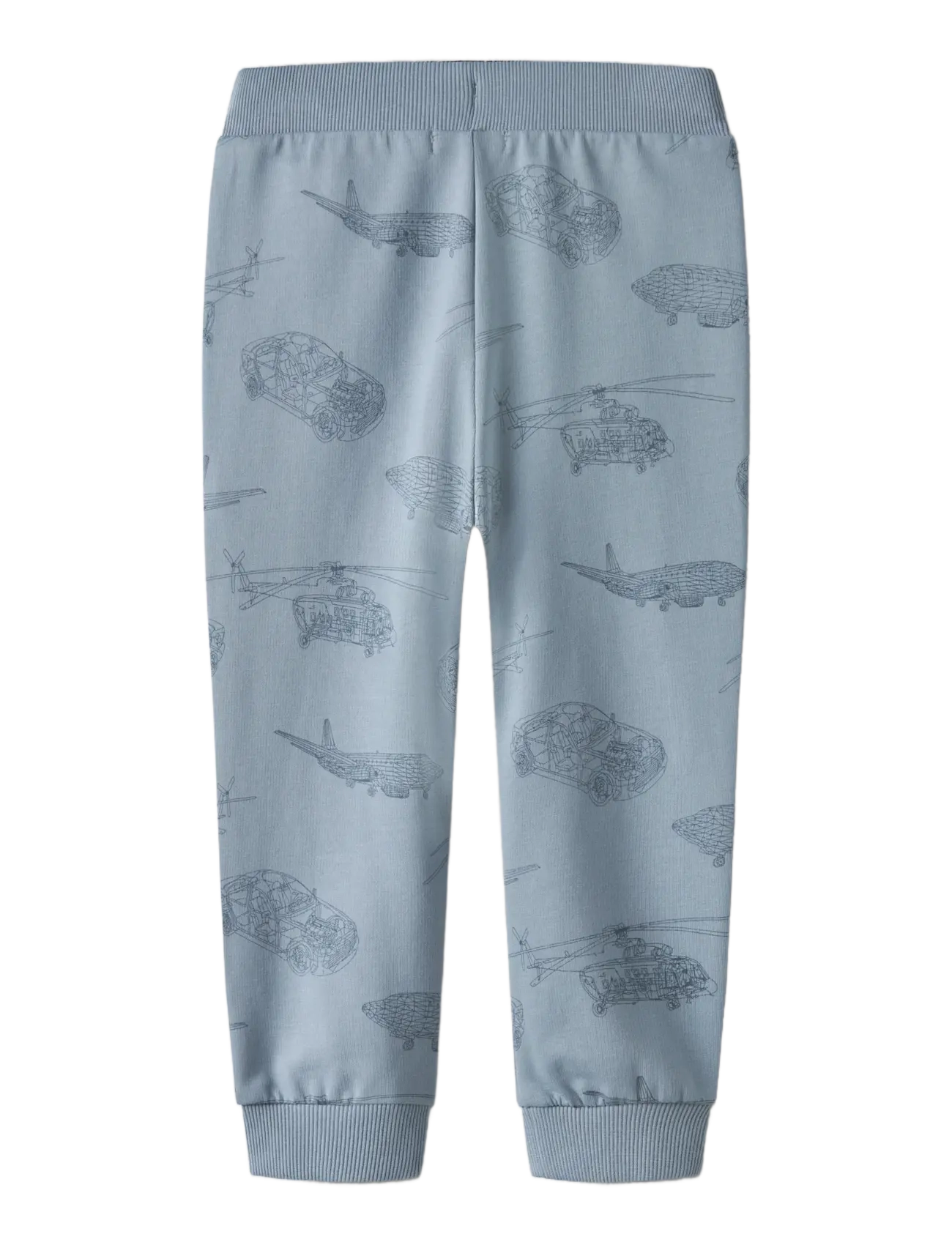 name it - NMMVARON AOP SWT PANT UNB NOOS - mjukisbyxor - dusty blue - 2