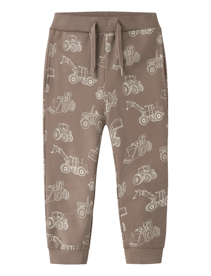 name it - NMMVARON AOP SWT PANT UNB NOOS - mjukisbyxor - fossil - 0