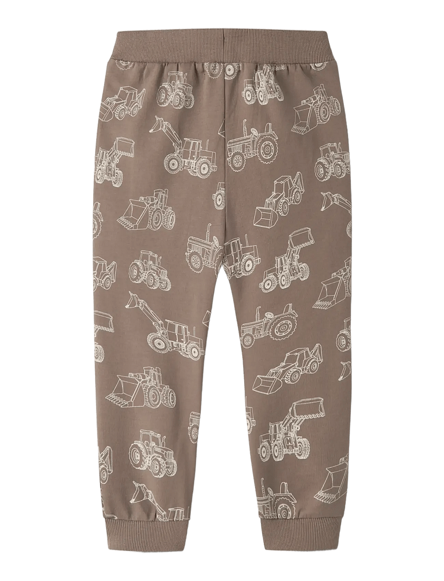 name it - NMMVARON AOP SWT PANT UNB NOOS - mjukisbyxor - fossil - 1