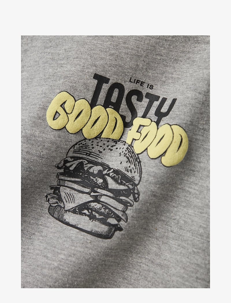 name it - NKMTIBILBO SS RLX TOP - lühikeste varrukatega t-särgid - grey melange - 2