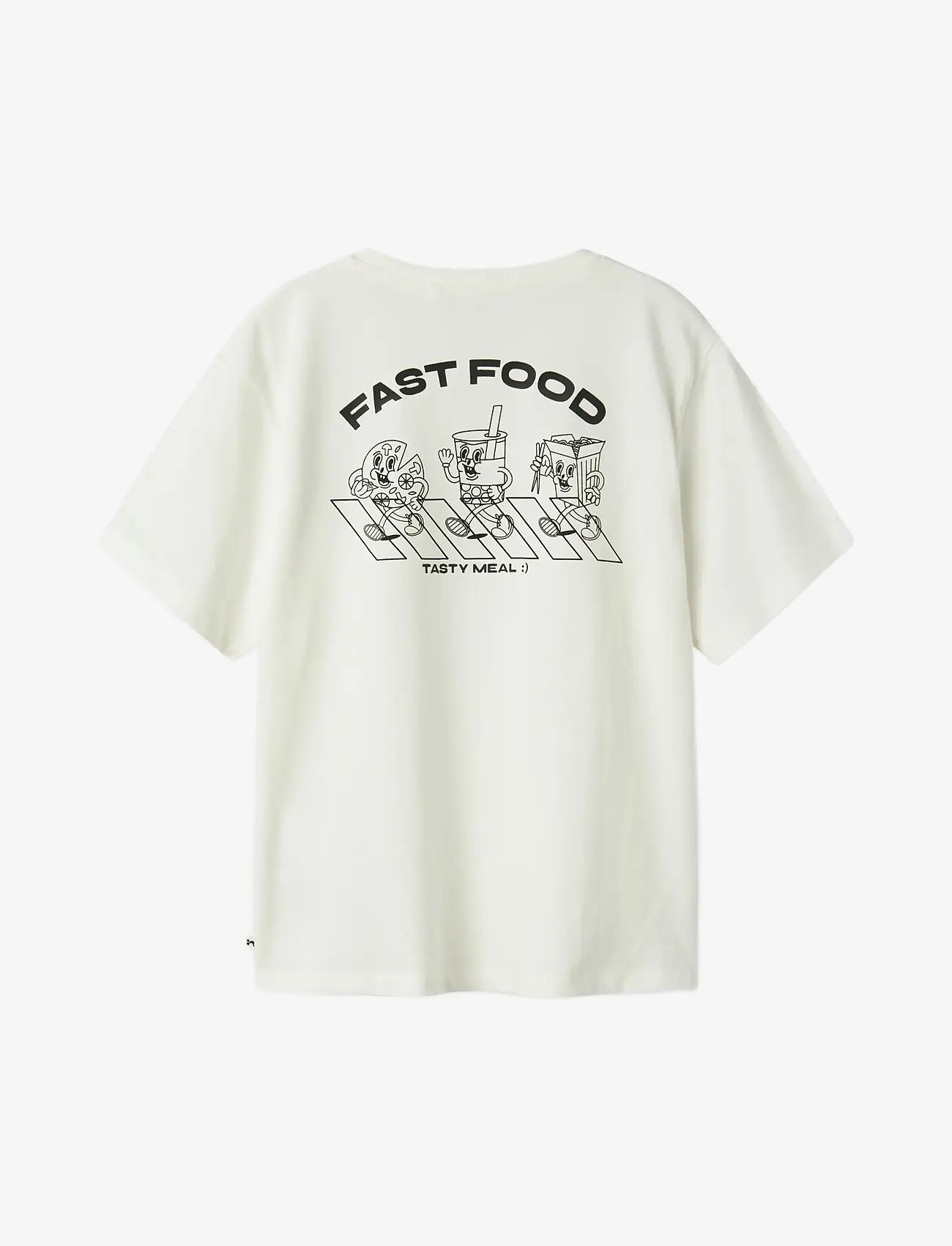 name it - NKMTOBOBBI SS NREG TOP BOX - kurzärmelige - cloud dancer - 2