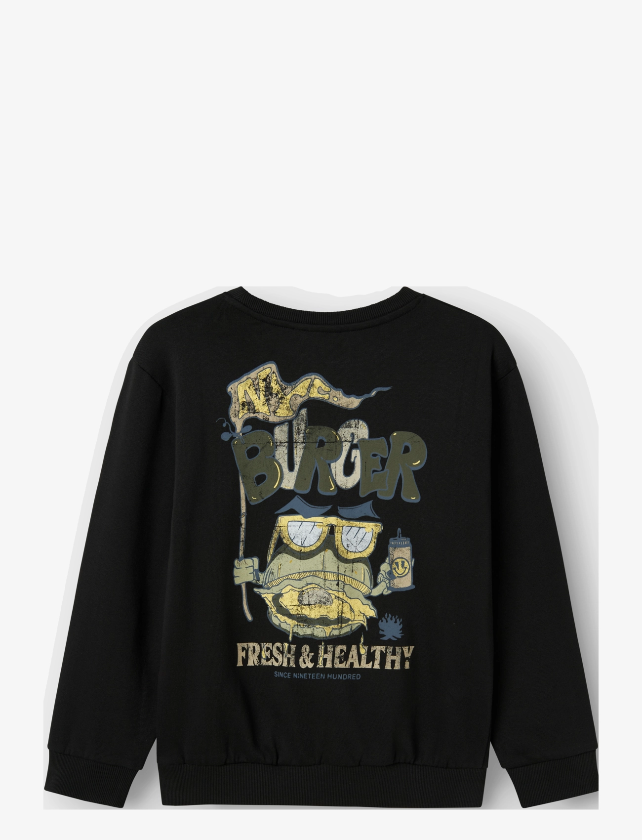 name it - NKMTEGEO LS NREG SWEAT BRU - black - 1