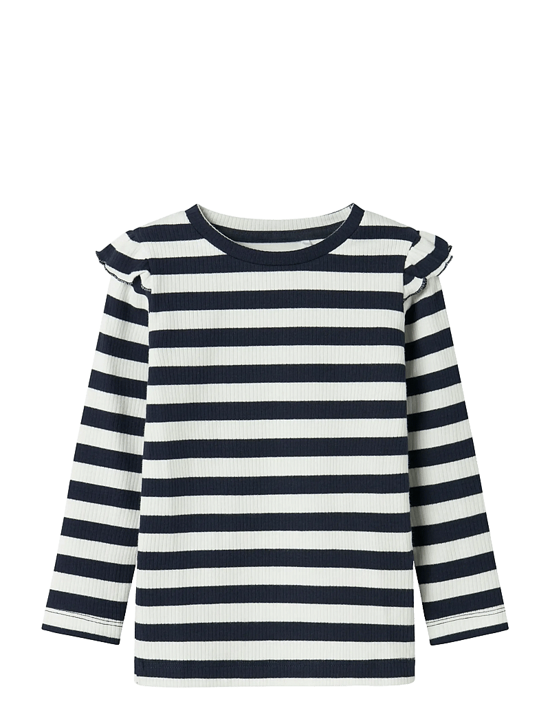 name it - NMFTAIA SLIM LS TOP LNOOS - langärmelig - navy blazer - 0