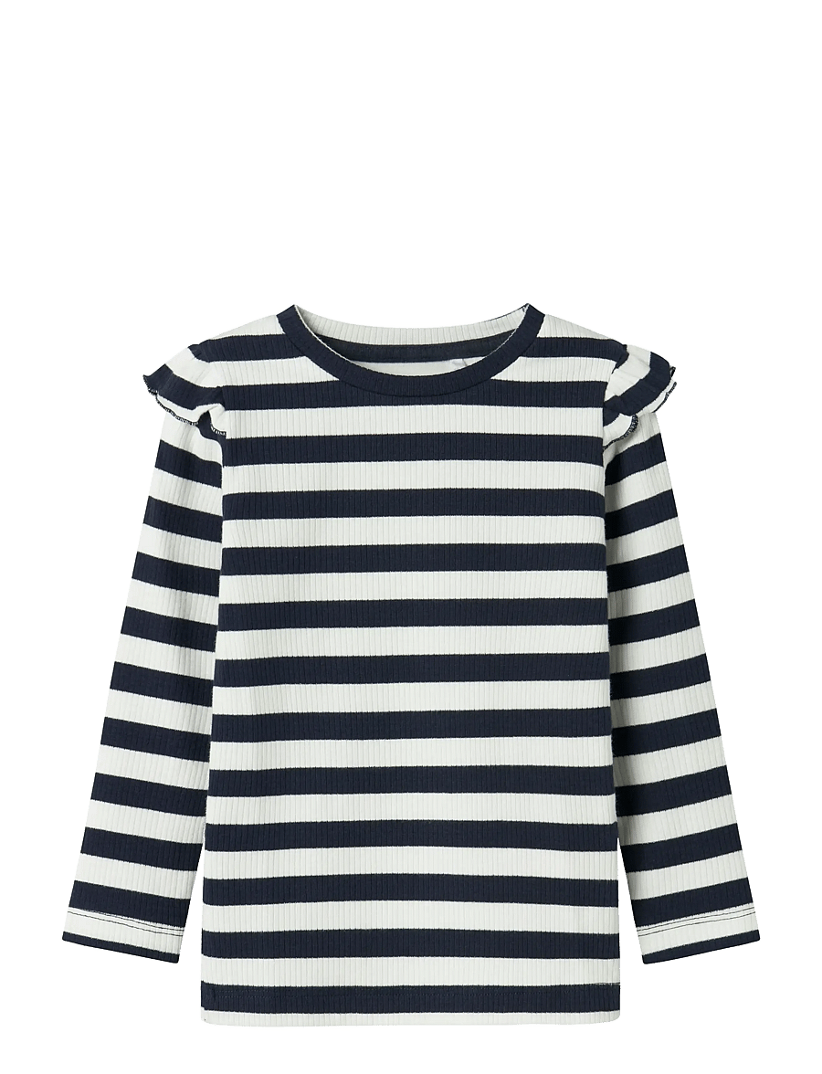 name it - NMFTAIA SLIM LS TOP LNOOS - langärmelig - navy blazer - 0