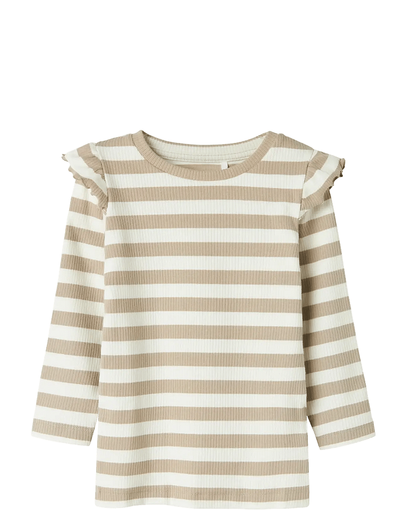 name it - NMFTAIA SLIM LS TOP LNOOS - langærmede t-shirts - pure cashmere - 0