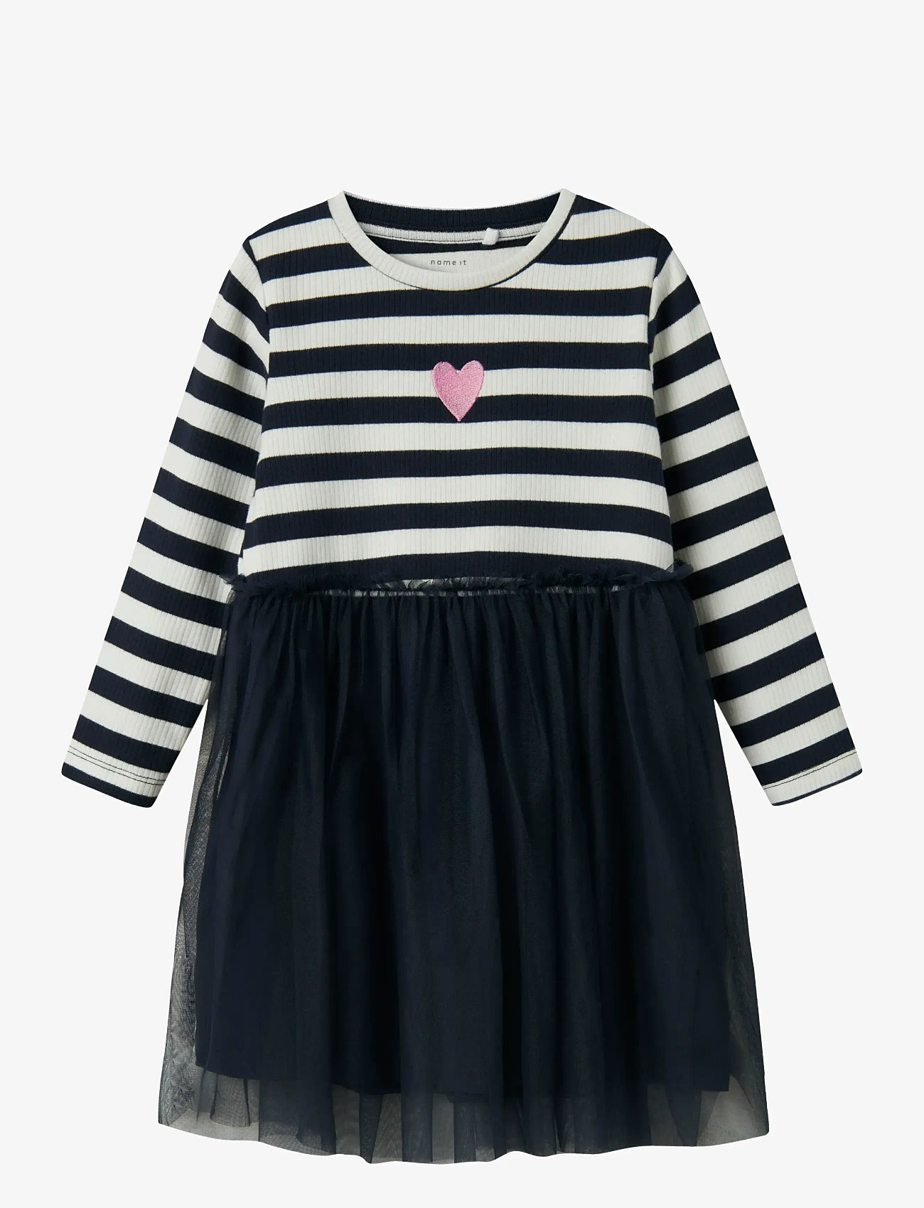 name it - NMFTAIA LS DRESS - langärmelige freizeitkleider - navy blazer - 0