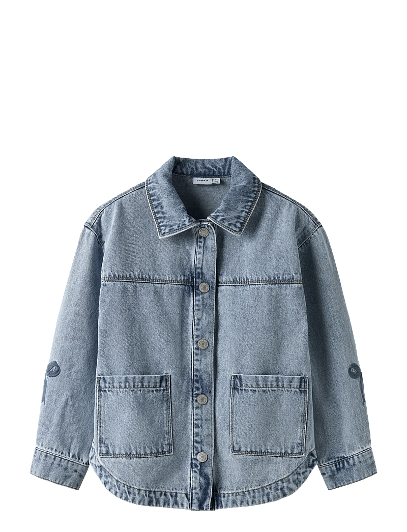 name it - NKFGLORIA DNM EMB JACKET 7511-ZA T - jeansjacken - medium blue denim - 1