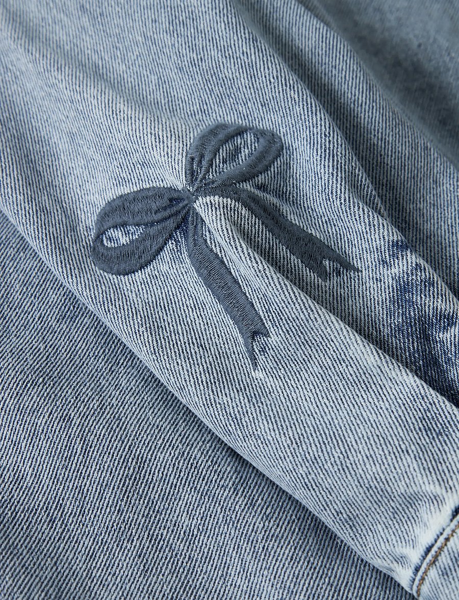 name it - NKFGLORIA DNM EMB JACKET 7511-ZA T - jeansjacken - medium blue denim - 3