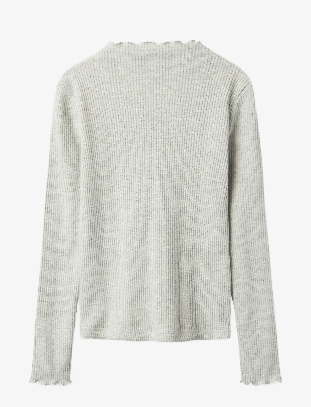 name it - NKFTULPU LS XSL TOP - langærmede t-shirts - light grey melange - 2