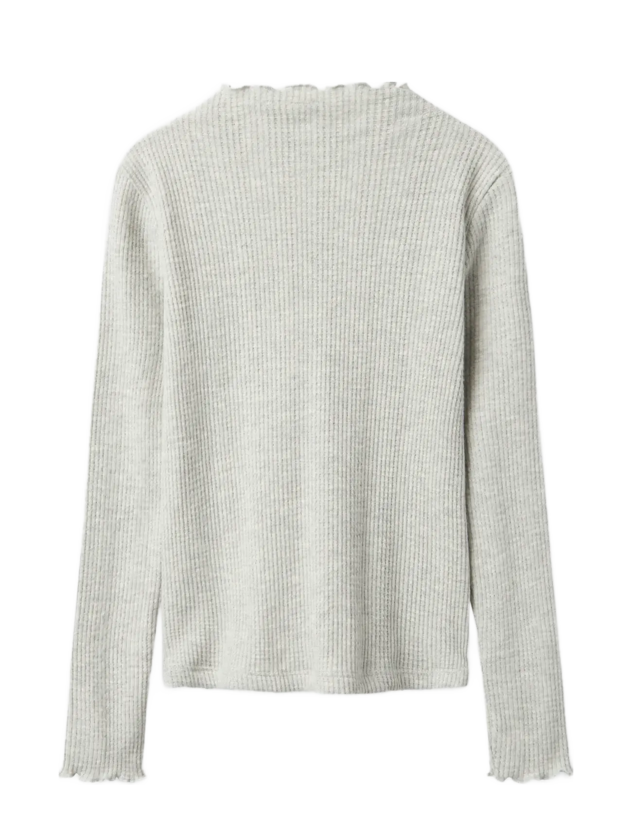 name it - NKFTULPU LS XSL TOP - t-shirts - light grey melange - 2