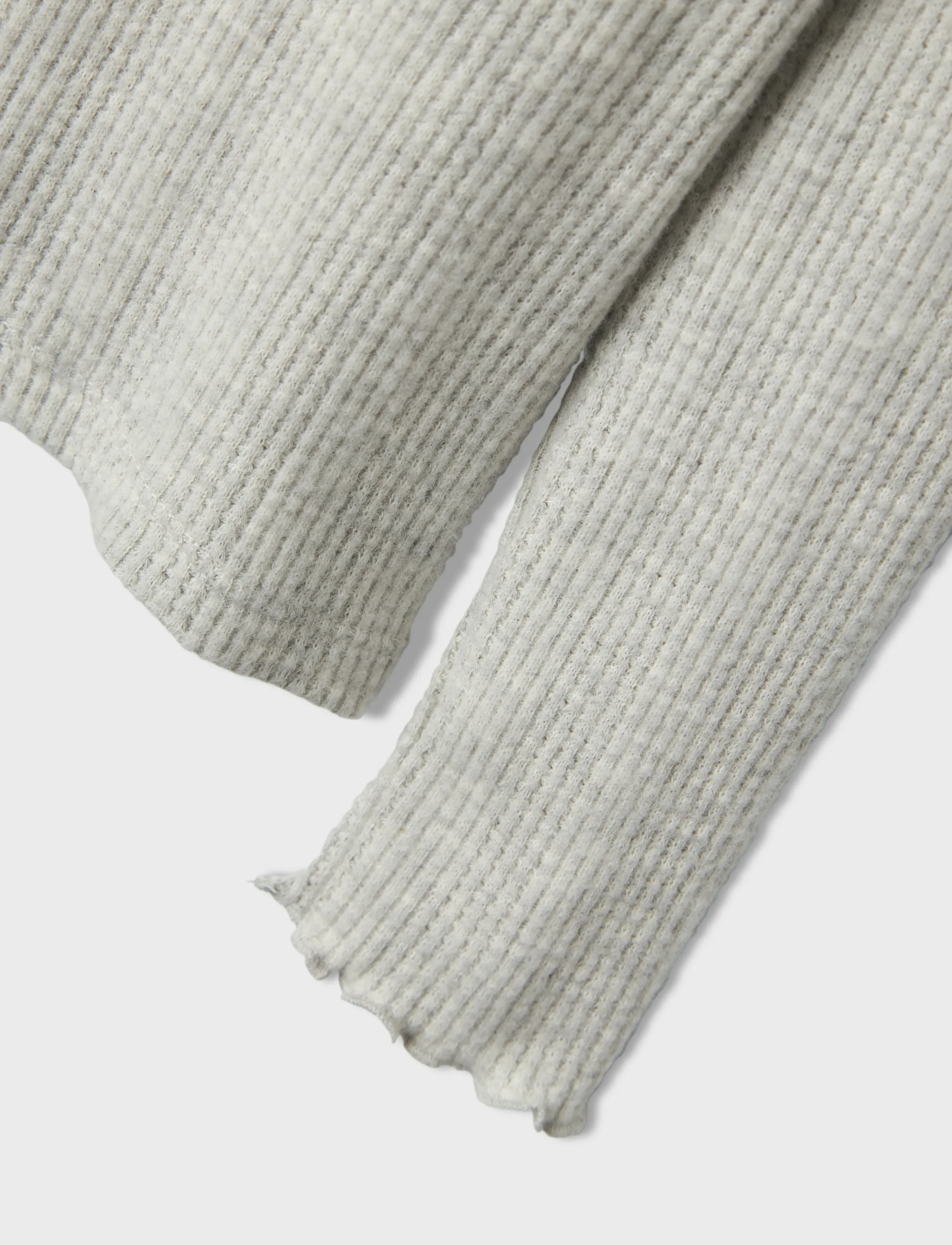 name it - NKFTULPU LS XSL TOP - t-shirts - light grey melange - 3