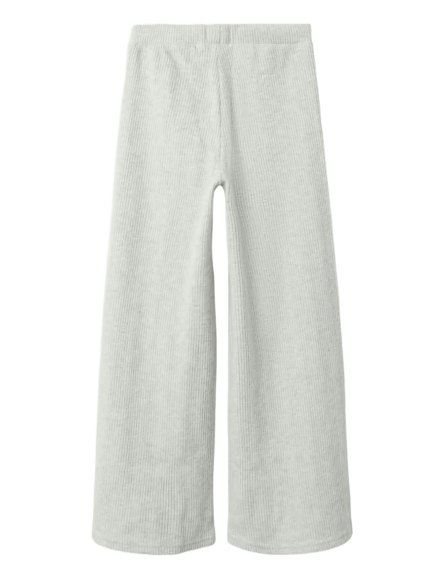 name it - NKFTULPU WIDE PANT - einkaufen nach alter von - light grey melange - 2