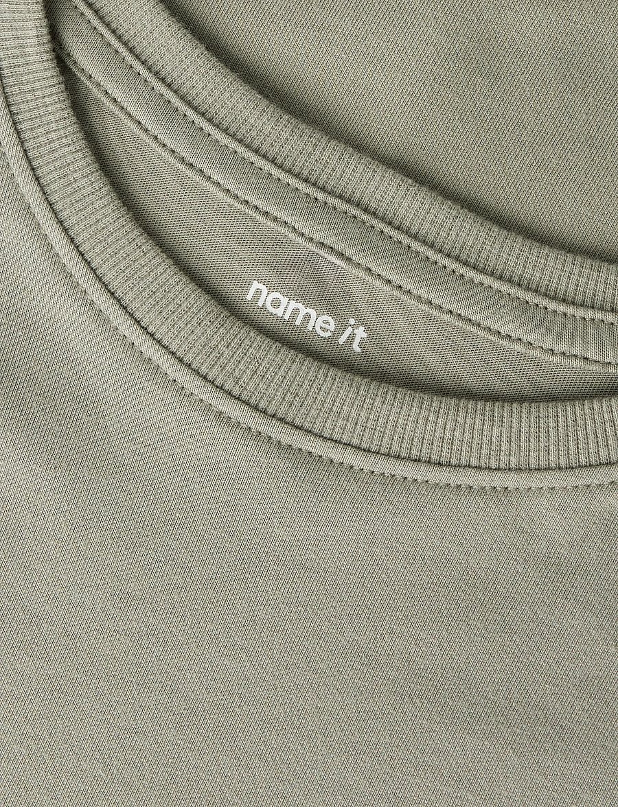 name it - NKMVOBBO SS NREG TOP NOOS - kurzärmelige - shadow - 2