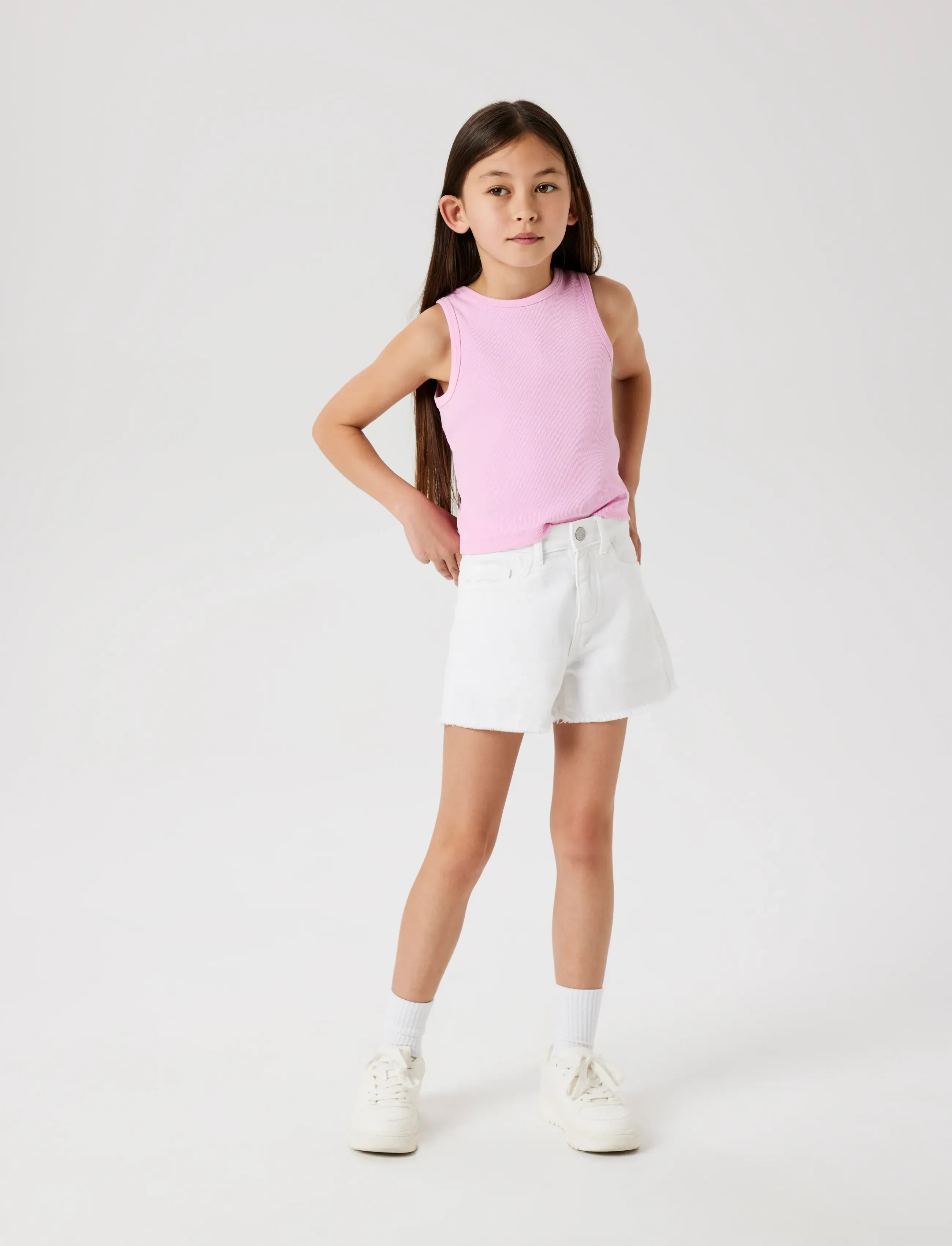 name it - NKFROSE MOM TWI SHORTS 3248-TW TB NOOS - jeansshorts - lucent white - 4