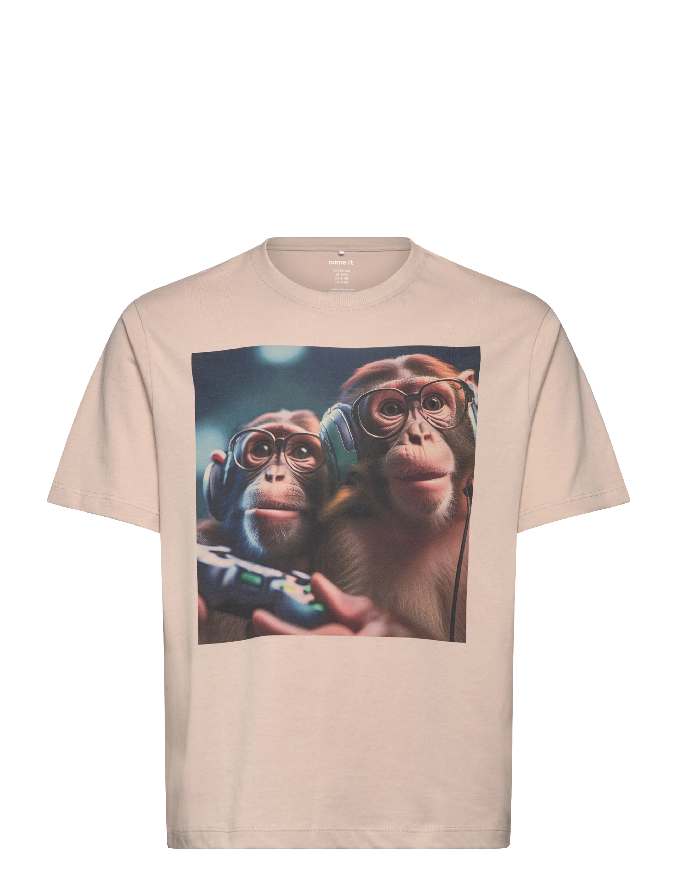 name it NKMVOTO SS NREG TOP - Overdele - CHATEAU GRAY / beige