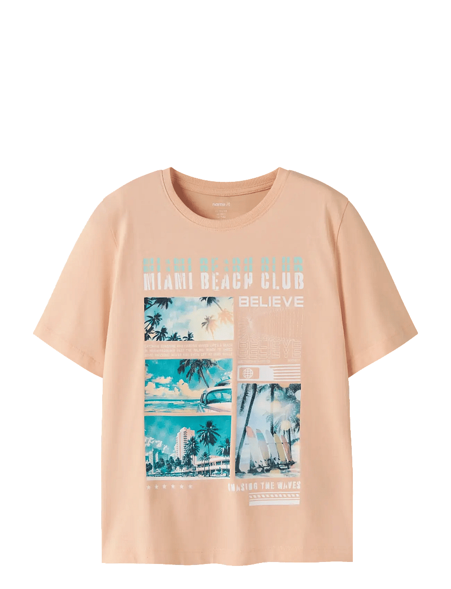 name it - NKMVOTO SS NREG TOP - kurzärmelige - peach fuzz - 0