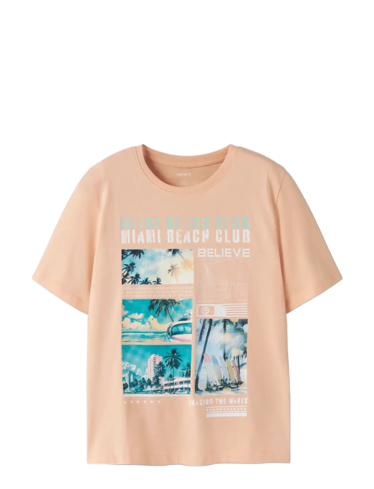 name it - NKMVOTO SS NREG TOP - short-sleeved t-shirts - peach fuzz - 2