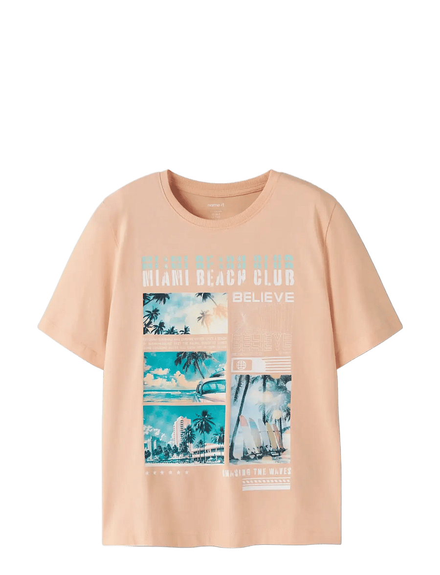 name it - NKMVOTO SS NREG TOP - kurzärmelige - peach fuzz - 2