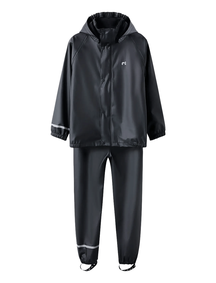 name it - NKNDRY10 RAIN SET FO NOOS - regnsæt - black - 0