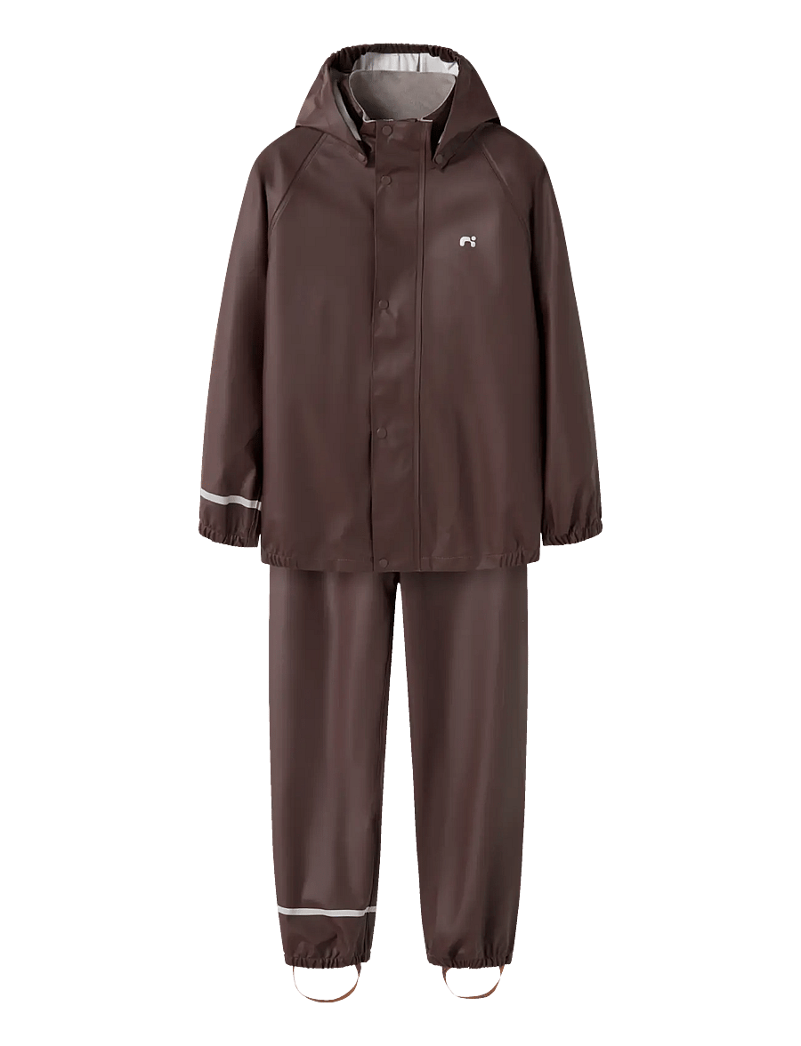 name it - NKNDRY10 RAIN SET FO NOOS - regensets - seal brown - 0