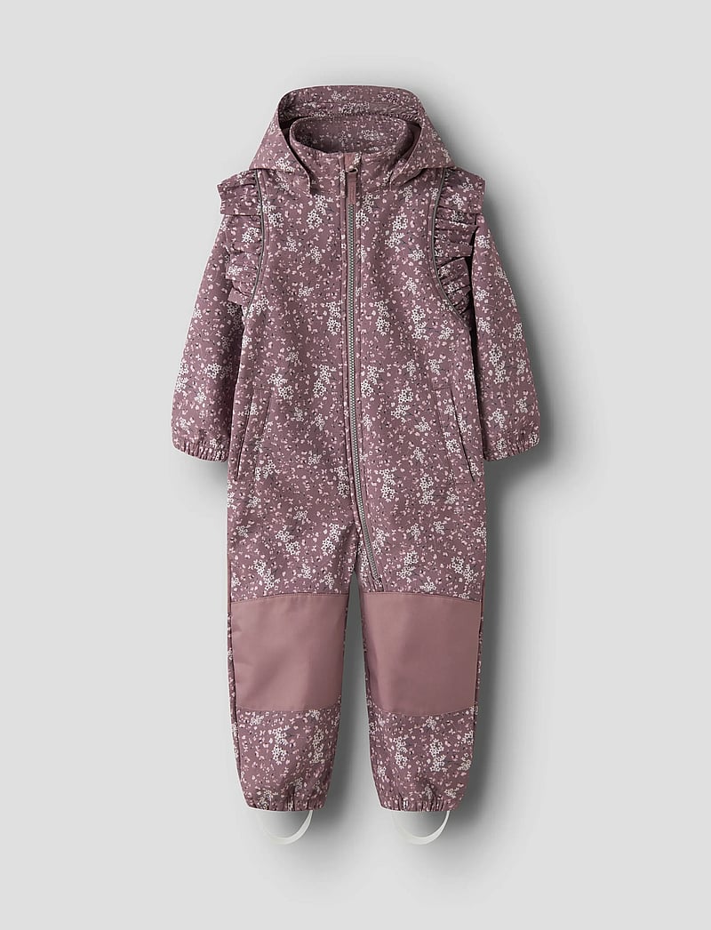 name it - NMFALFA08 SOFTSHELL SUIT FRILL FO - softshell-overalls - grape shake - 0