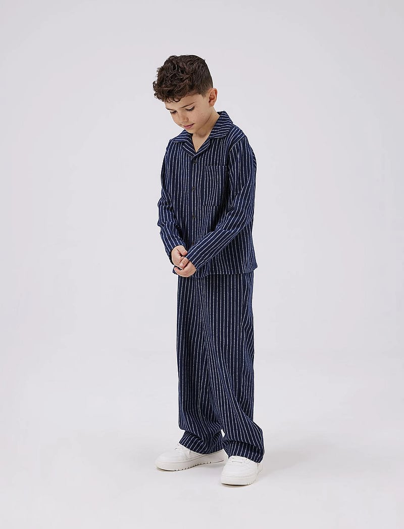 name it - NKNSTRANE PANT BOX - bukser - navy blazer - 0