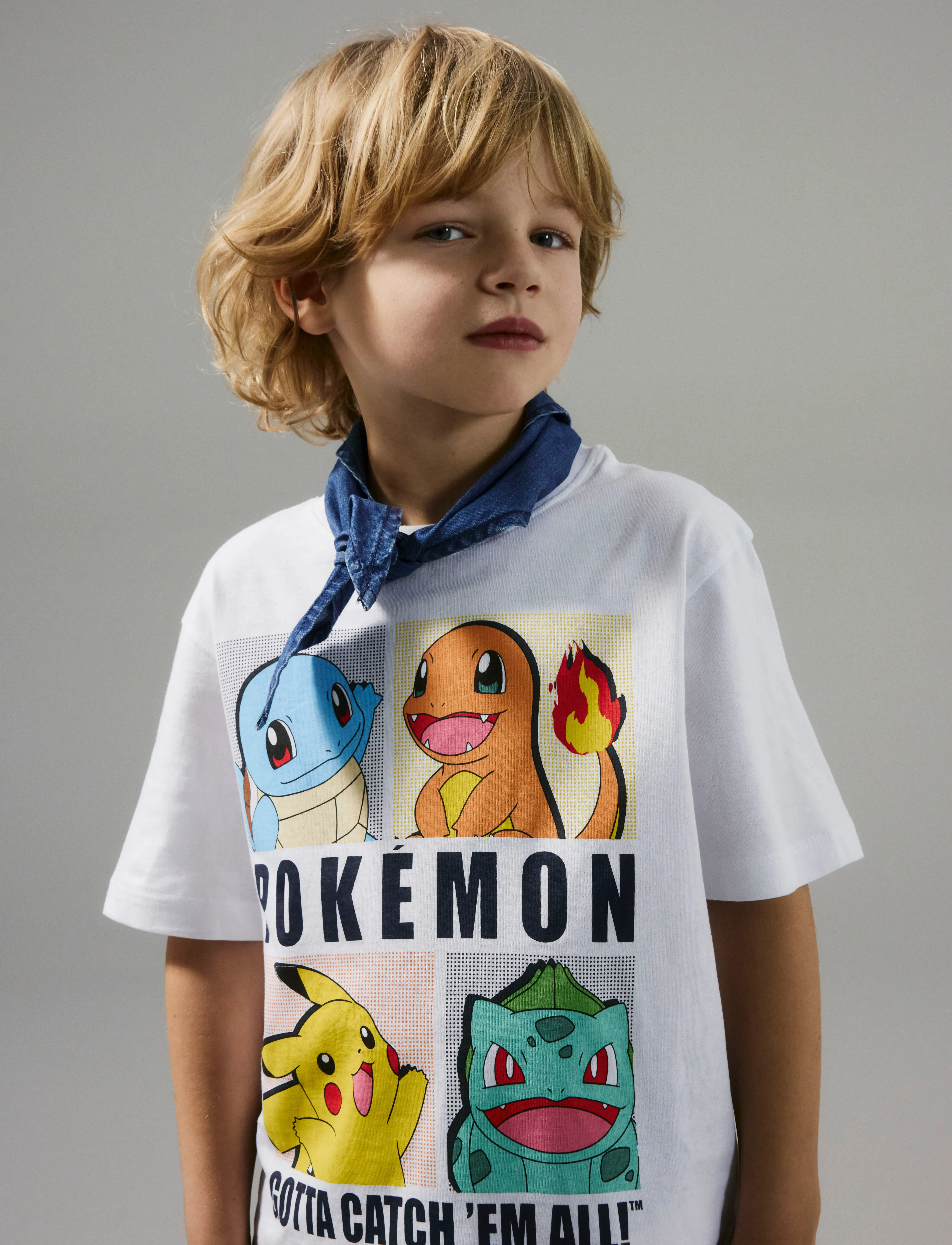 name it Nkmdazz Pokemon Nreg Ss Top Box Noos Sky, 134-140, T-shirts, Weiß - Short-sleeved, Kinder