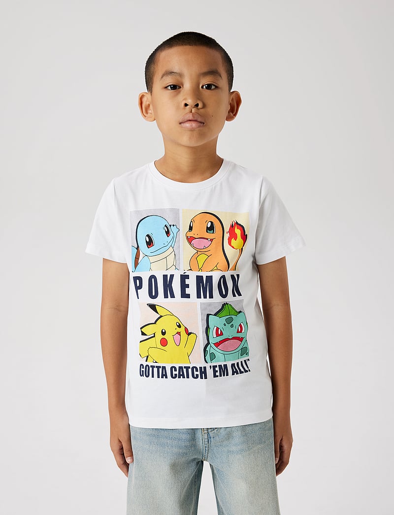 name it - NKMDAZZ POKEMON NREG SS TOP BOX NOOS SKY - kurzärmelige - bright white - 3