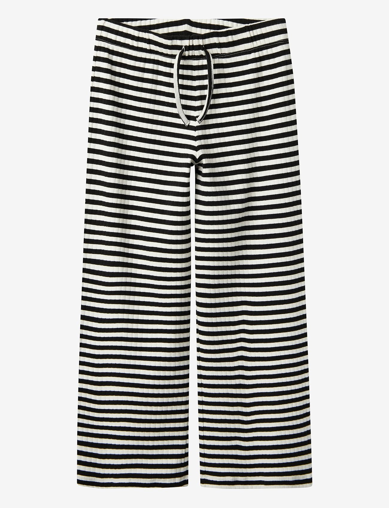 name it - NKFSURAJA STRAIGHT PANT NOOS - dressipüksid - black - 0