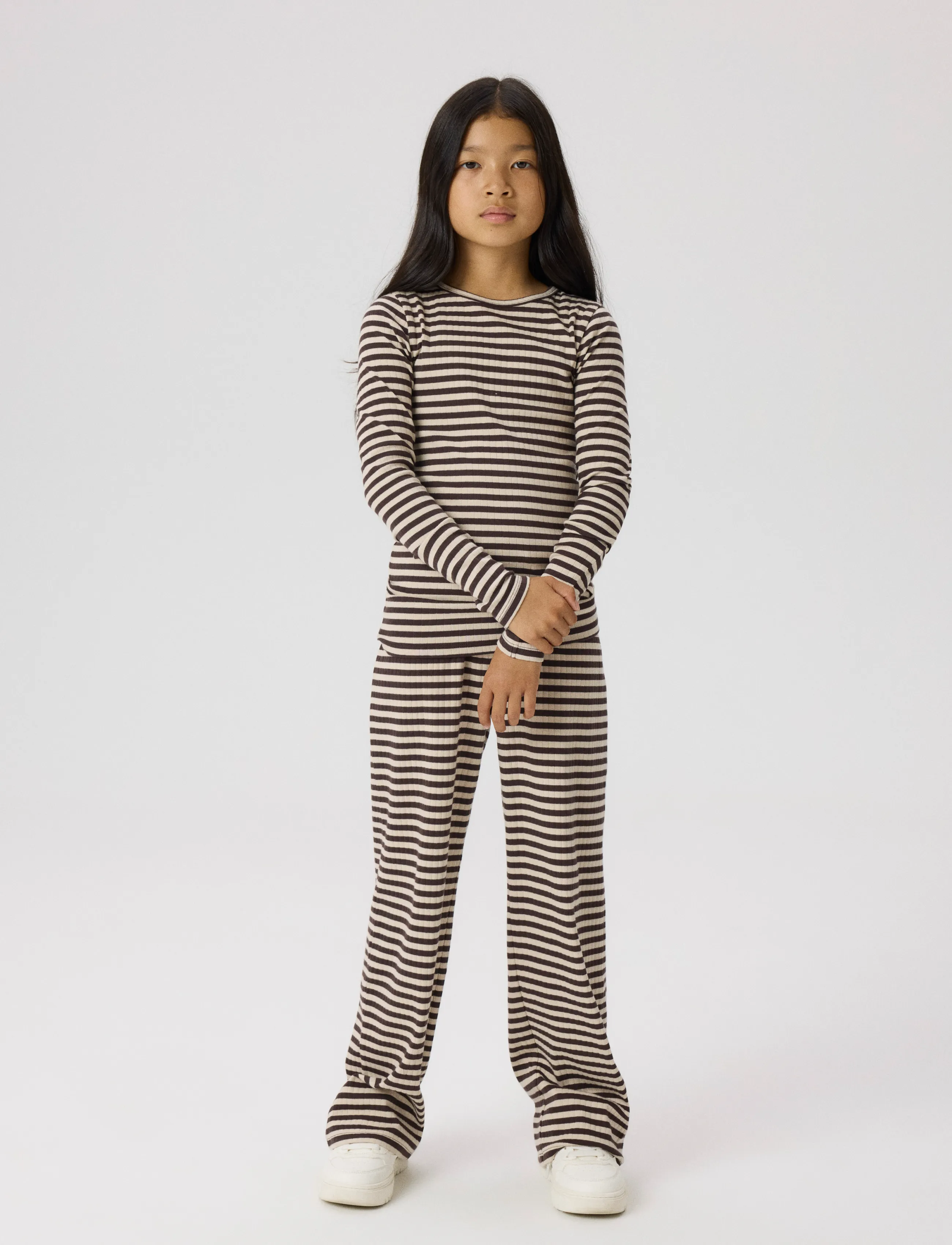 name it - NKFSURAJA STRAIGHT PANT NOOS - kelnės - black coffee - 3