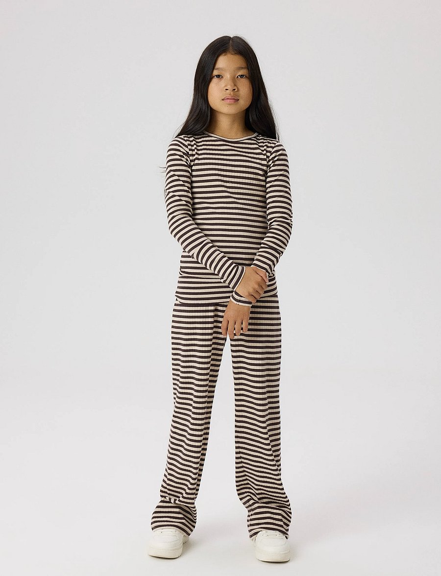 name it - NKFSURAJA STRAIGHT PANT NOOS - byxor - black coffee - 3
