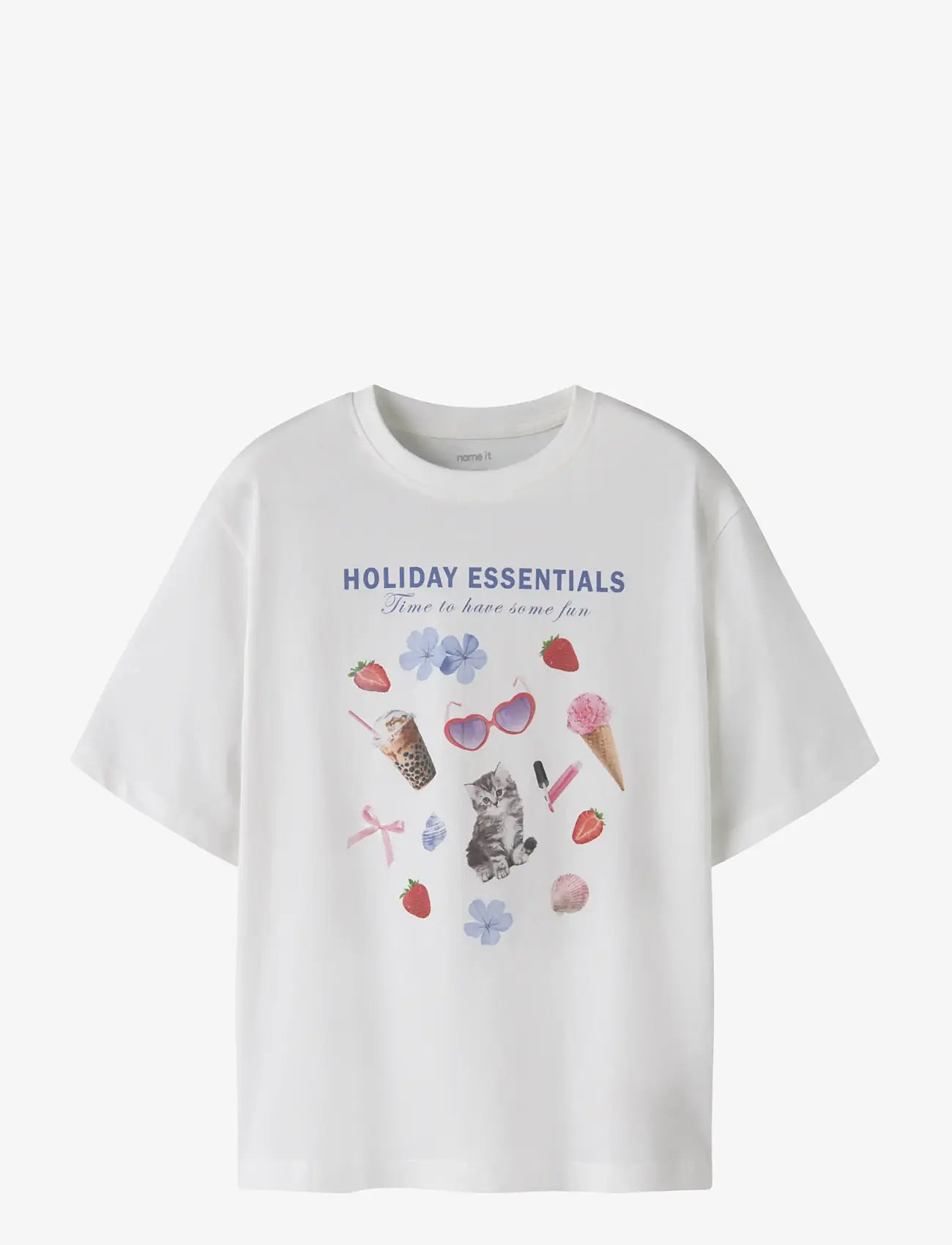 name it - NKFVOTEA SS NREG TOP - short-sleeved t-shirts - cloud dancer - 1