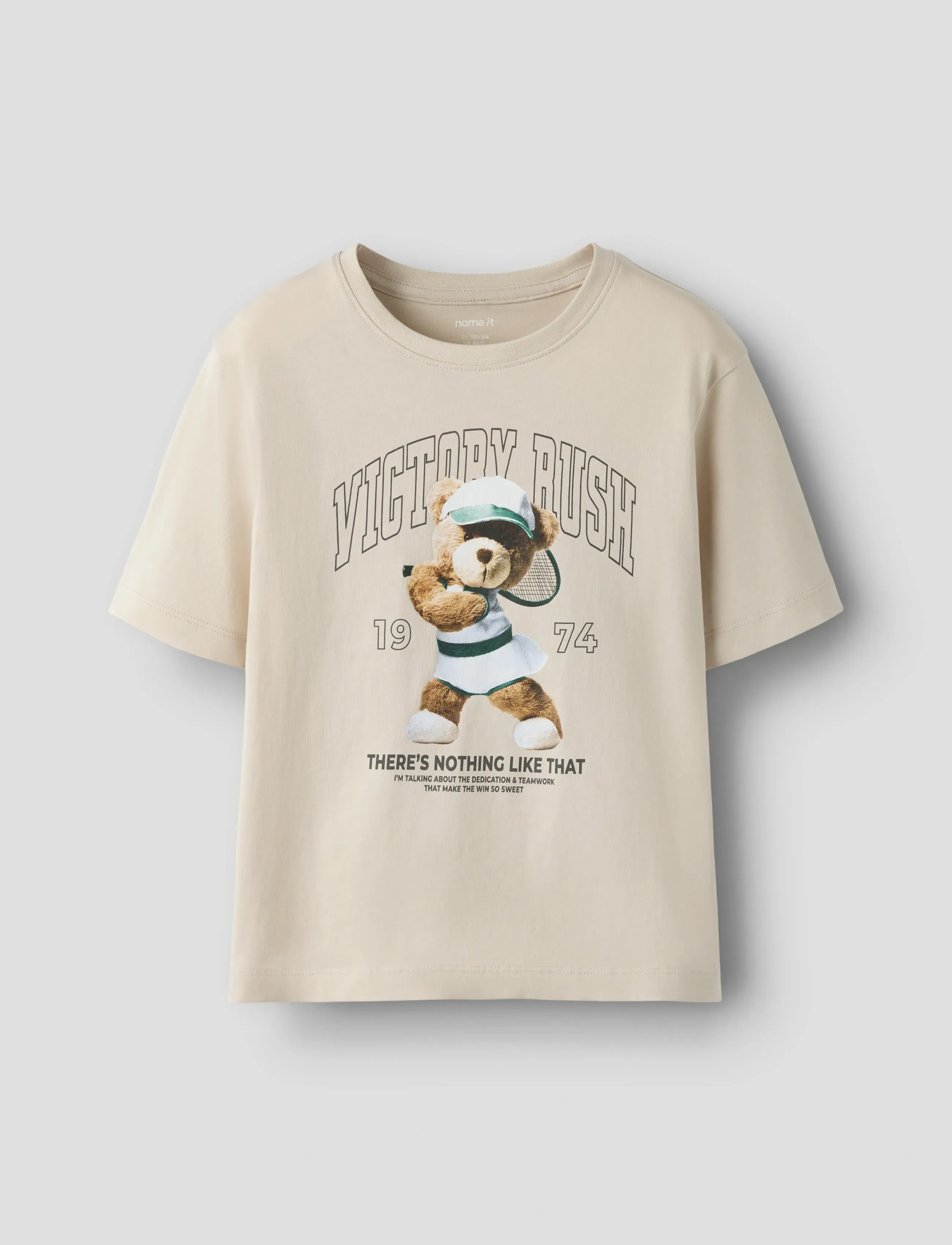 name it Nkfvotea Ss Nreg Top, 116, Beige, T-Shirts > Kortærmede, Børn