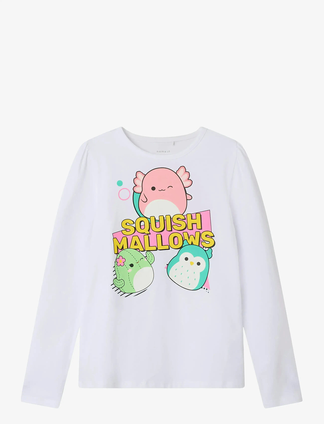 name it - NMFJULDA SQUISHMALLOWS LS TOP VDE - herbstliche kleidung - bright white - 0