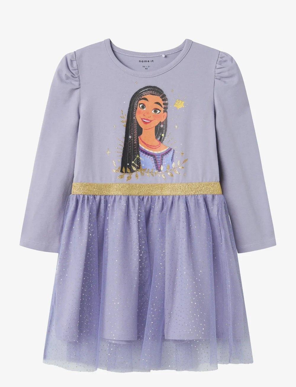 name it - NMFJURINA WISH LS TULLE DRESS WDI - langärmelige freizeitkleider - heirloom lilac - 0