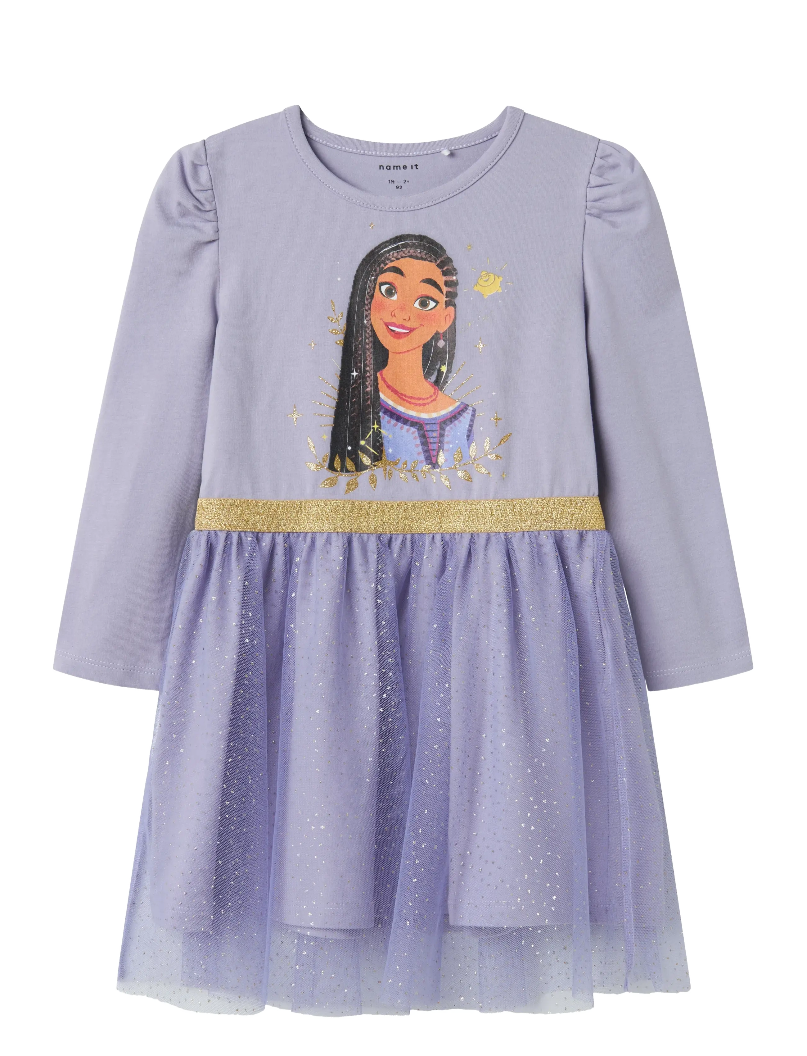 name it - NMFJURINA WISH LS TULLE DRESS WDI - langärmelige freizeitkleider - heirloom lilac - 0