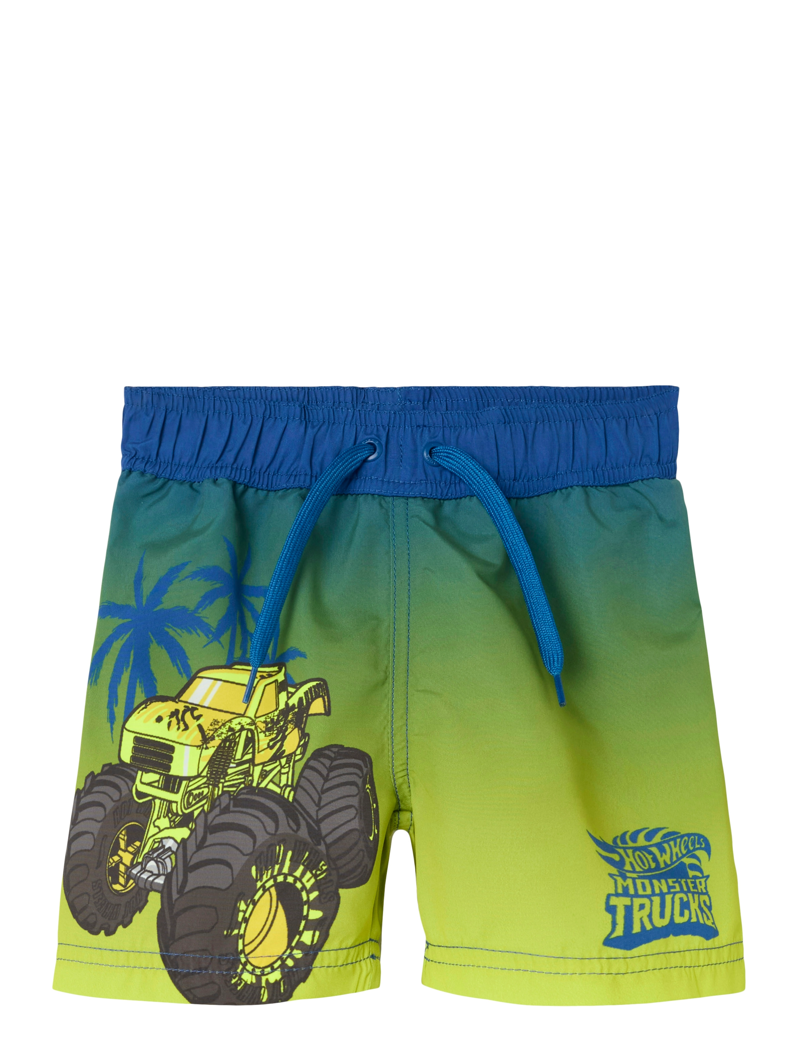 name it Nmmmuz Hotwheels Long Swimshorts Sky, 92, Blue, Badetøj > Badeshorts, Børn