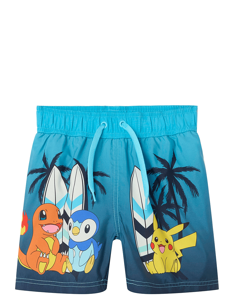 name it - NMMMCCOY POKEMON LONG SWIMSHORTS SKY - shorts de bain - bluefish - 0