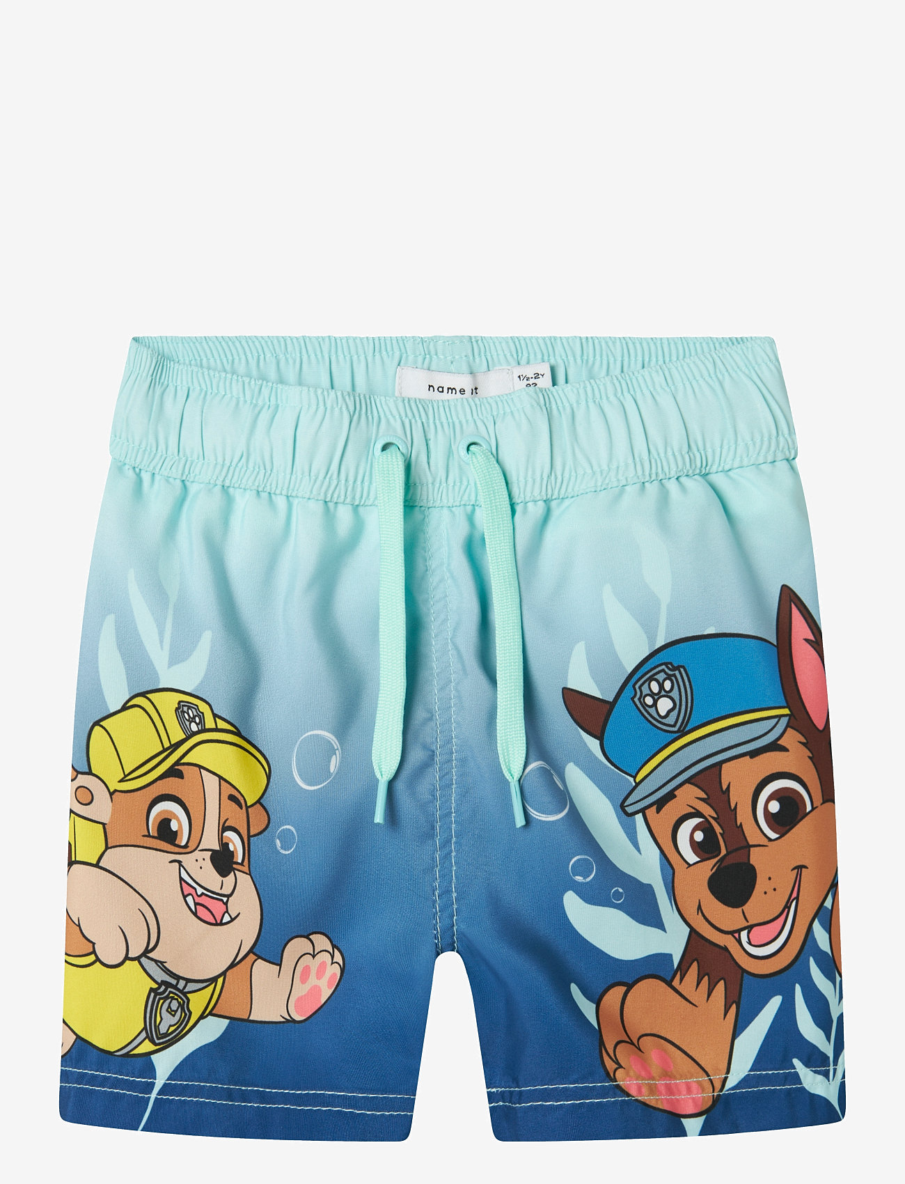 name it - NMMMABBE PAW LONG SWIMSHORTS CPLG - badebukser - blue tint - 0