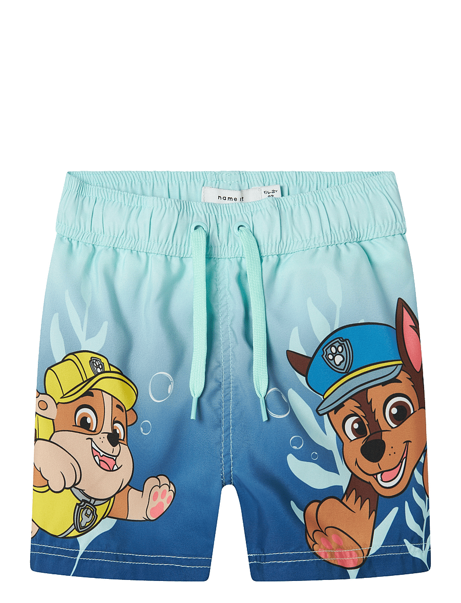 name it - NMMMABBE PAW LONG SWIMSHORTS CPLG - badehosen - blue tint - 0