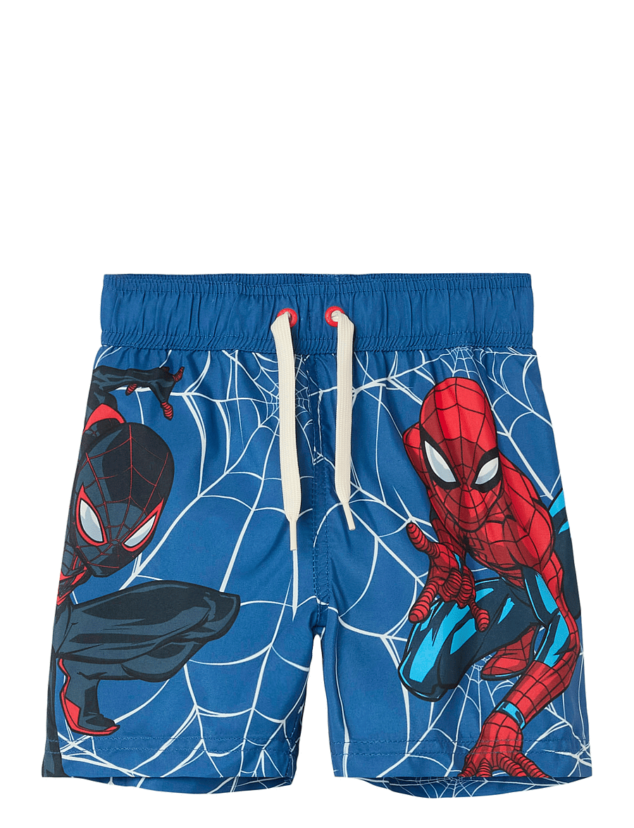 name it - NMMMAVE SPIDER LONG SWIMSHORTS MAR - badebukser - limoges - 0
