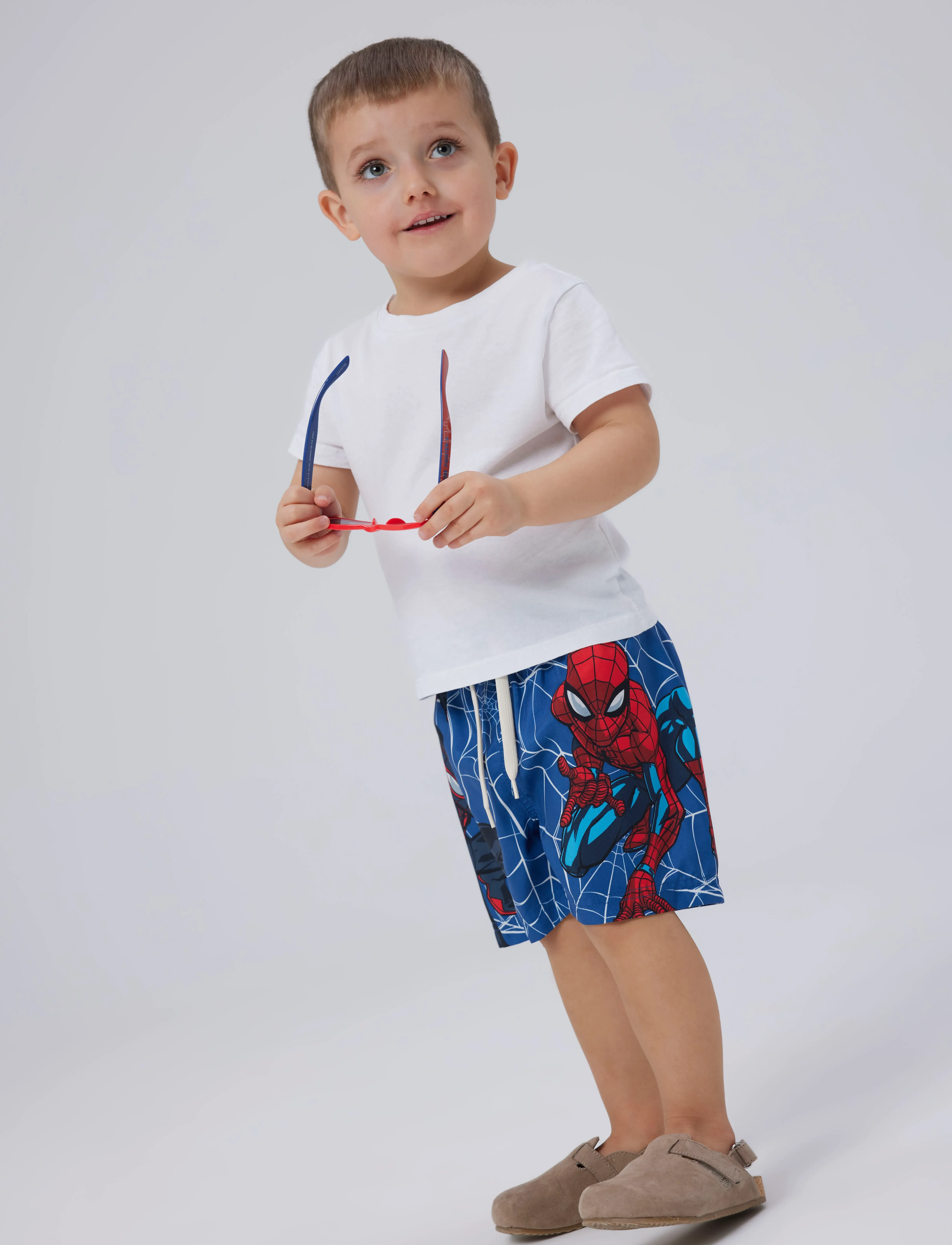 name it - NMMMAVE SPIDER LONG SWIMSHORTS MAR - badeshorts - limoges - 4