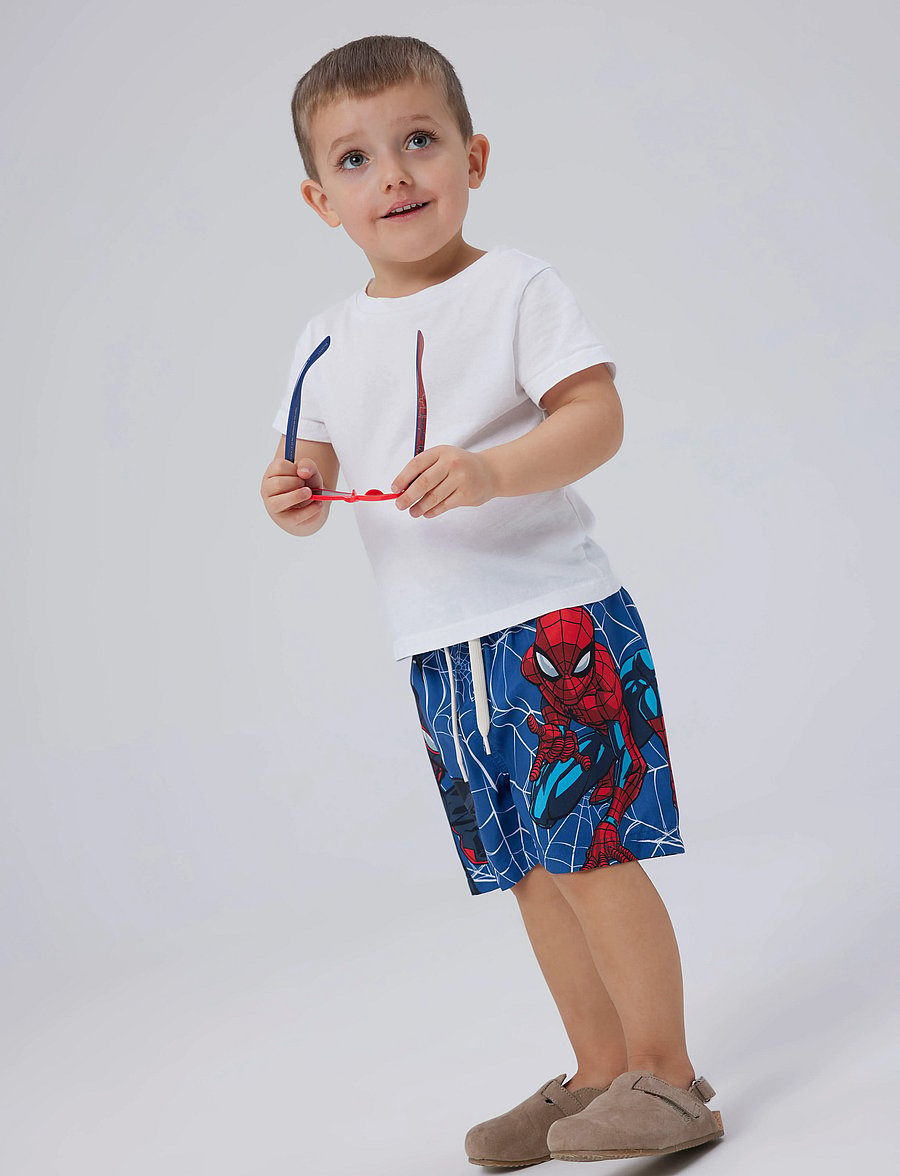 name it - NMMMAVE SPIDER LONG SWIMSHORTS MAR - badebukser - limoges - 4