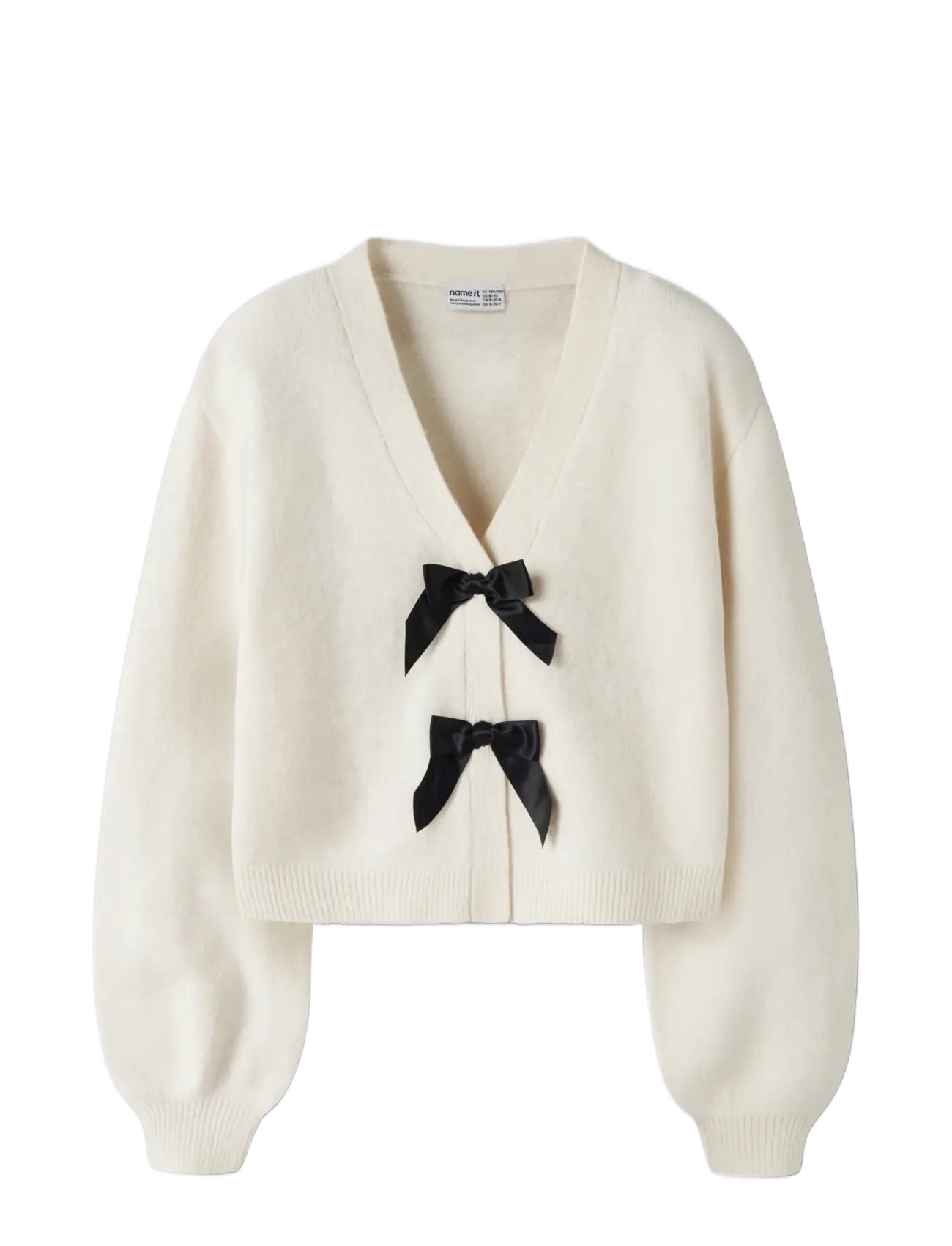 name it - NKFRINA LS KNIT CARD NOOS - cardigans - antique white - 2