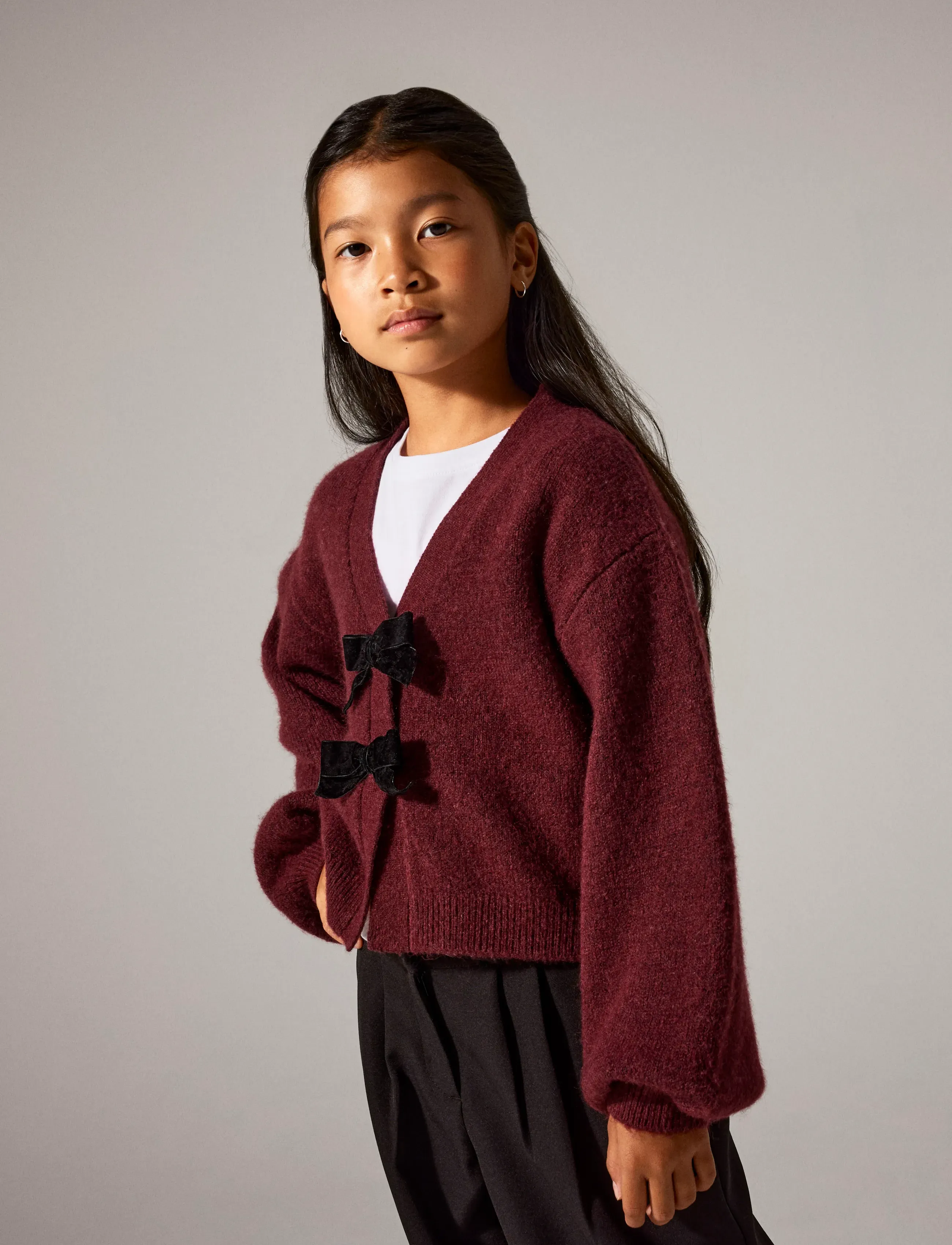 name it NKFRINA KNIT CARD - Strickmode - BURGUNDY / burgundy